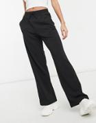 Miss Selfridge Wide Leg Scuba Pant In Black