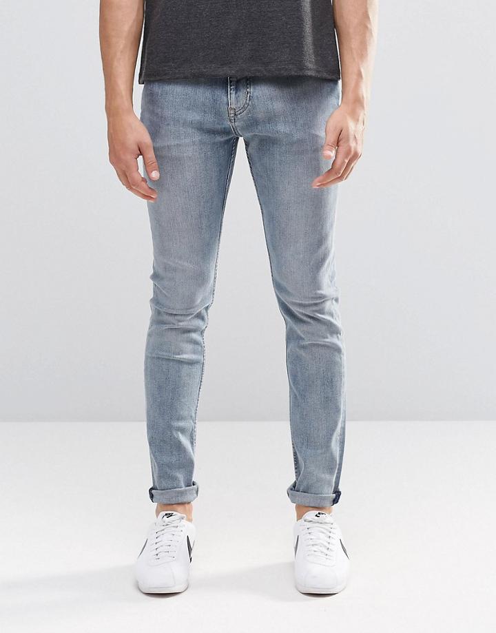 Weekday Form Super Skinny Jeans Bench Blue - Blue