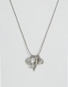 Sacred Hawk Charm Pendant - Silver