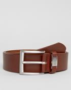 Hugo By Hugo Boss Leather Connio Belt In Tan - Brown