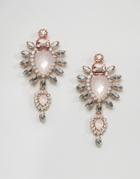 Johnny Loves Rosie Blush Large Stone Drop Earrings - Gold