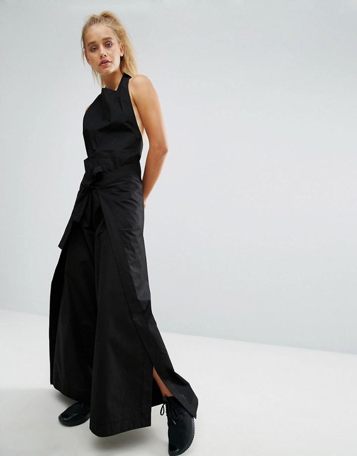 Maharishi Soleil Tie Front Jumpsuit - Black