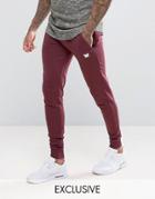Good For Nothing Skinny Joggers In Burgundy With Small Logo - Red