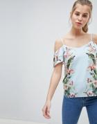 Oasis Fitzwilliam Floral Print Cold Shoulder Cami - Multi