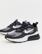 Nike Air Max 270 React Sneakers In Black And Gray