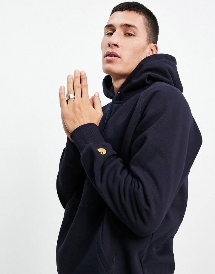 Carhartt Wip Chase Hoodie In Navy