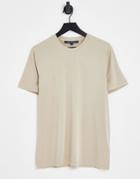 French Connection Renya Modal Jersey T-shirt In Beige-neutral