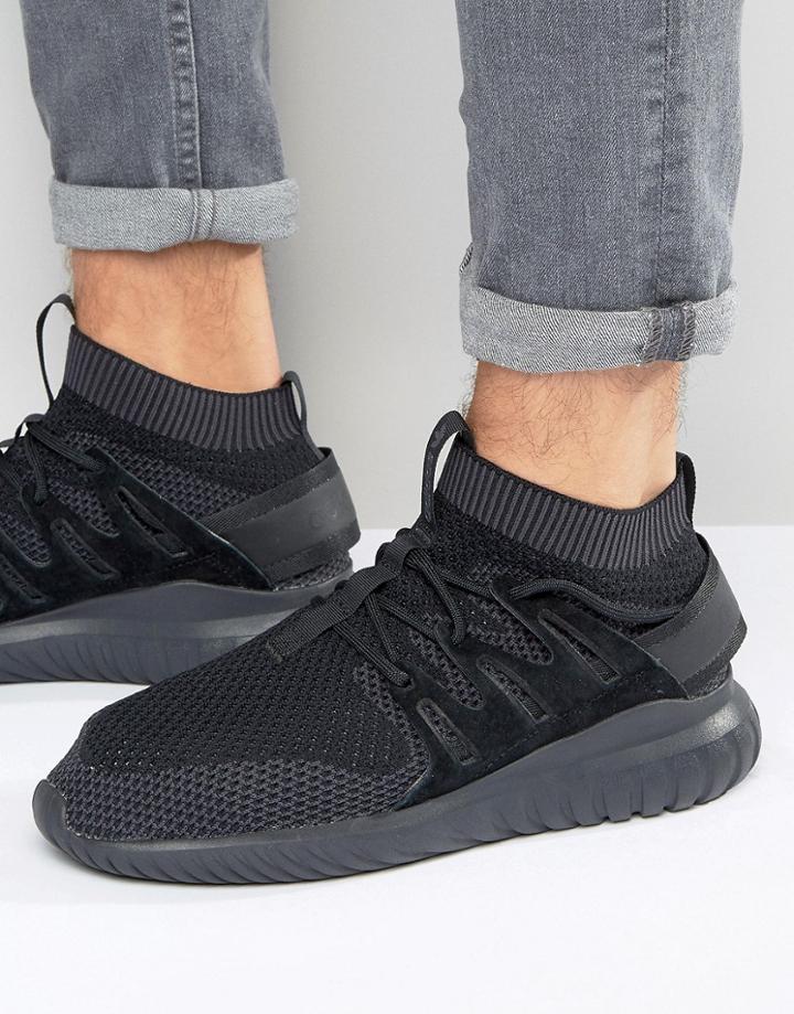 Adidas Originals Tubular Nova Primeknit Trainers In Black S80109 - Black