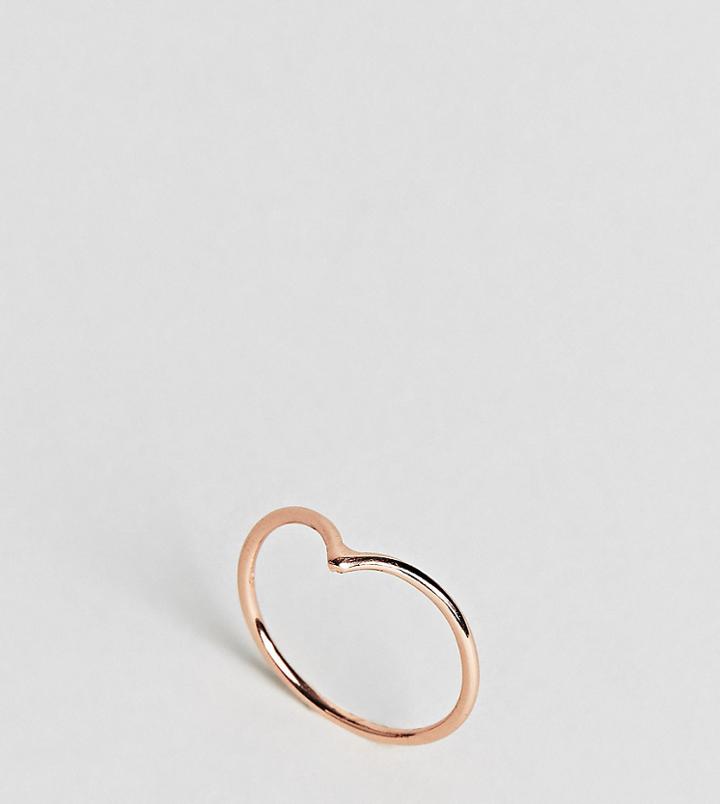 Kingsley Ryan Rose Gold Plated Arrow Ring - Gold