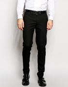 Asos Skinny Smart Pants In Black - Black