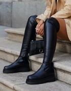 Ego X Molly-mae Reaching Flat Over-the-knee Boots In Black