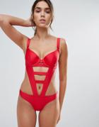 Ann Summers Tayrana Gated Swimsuit - Red