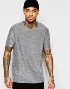 Asos Relaxed T-shirt With Distress - Gray