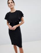 Closet Dress With Frill Detail - Black