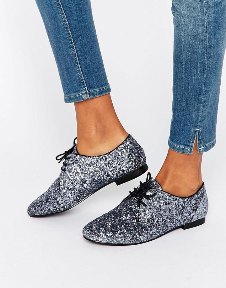 Asos Mission Lace Up Flat Shoes - Multi