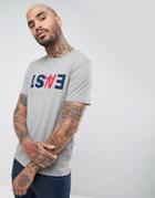 Wood Wood T-shirt With Large East Logo - Gray