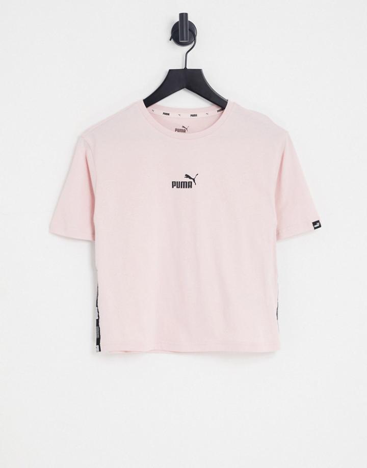 Puma Power Cropped T-shirt In Light Pink