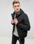 Esprit Quilted Jacket With Hood - Black