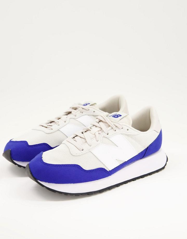 New Balance 237 Mesh Sneakers In Light Gray And Blue-grey