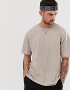 River Island Oversized T-shirt In Stone - Stone