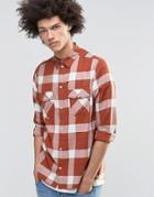 Weekday West Shirt Check Shirt - Navy