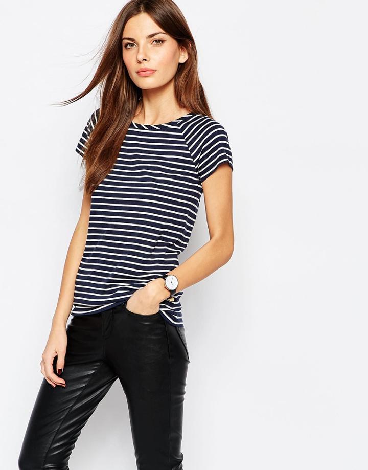 Vero Moda Stripe Tee - Navy