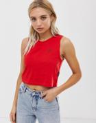 Cheap Monday Organic Cotton Cropped Tank With Skull Print - Red