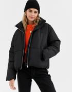 New Look Boxy Puffer Jacket In Black