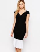 Vesper Fitted Frill Hem Dress