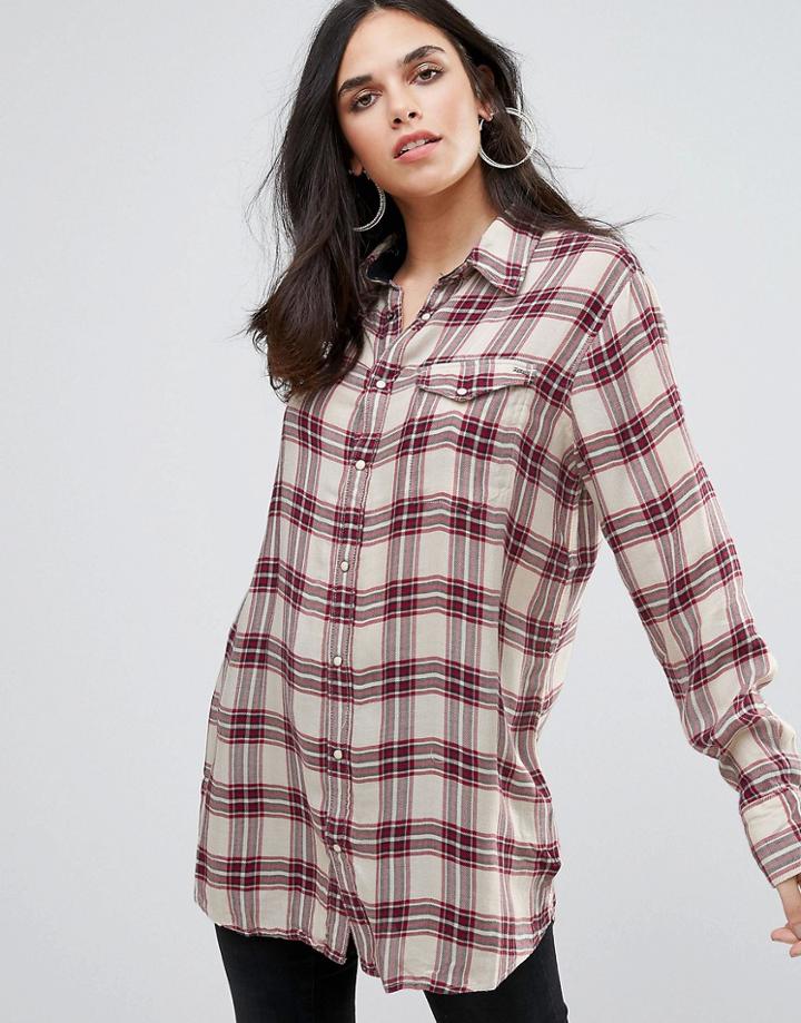 G-star Tacoma Long Check Shirt - Navy