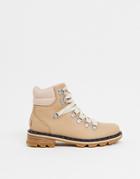 Sorel Lennox Hiker Boots In Beige-neutral