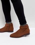 H London Cutler Suede Chelsea Boots In Tan - Tan