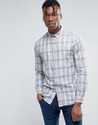 Farah Dylan Check Shirt Slim Fit Concealed Buttondown In Navy - Navy