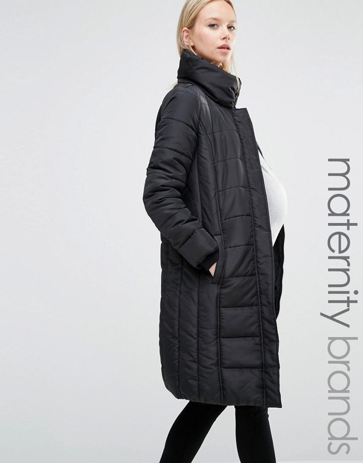 Mamalicous Padded Coat - Black