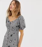 Lily & Lionel Exclusive Voluminous Midi Dress In Wizard Check-black