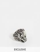 Reclaimed Vintage Animal Ring In Silver - Silver