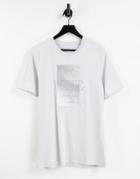 Nike Burnout Logo T-shirt In Gray-grey