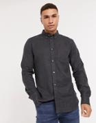 French Connection Plain Flannel Shirt In Gray-grey
