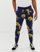 Wrangler Blue & Yellow Sweatpants - Navy