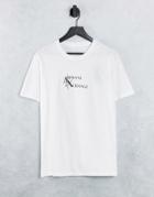 Armani Exchange Large Chest Logo T-shirt In White