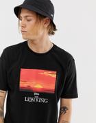 Asos Design The Lion King Relaxed Fit T-shirt-black