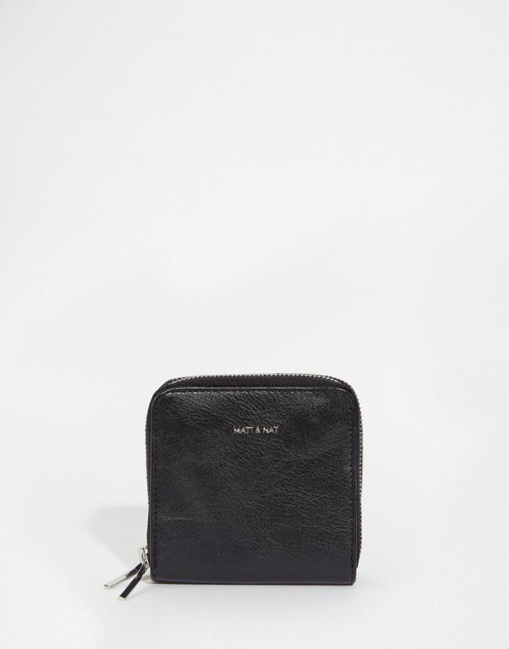 Matt & Nat Double Zip Purse In Black - Black