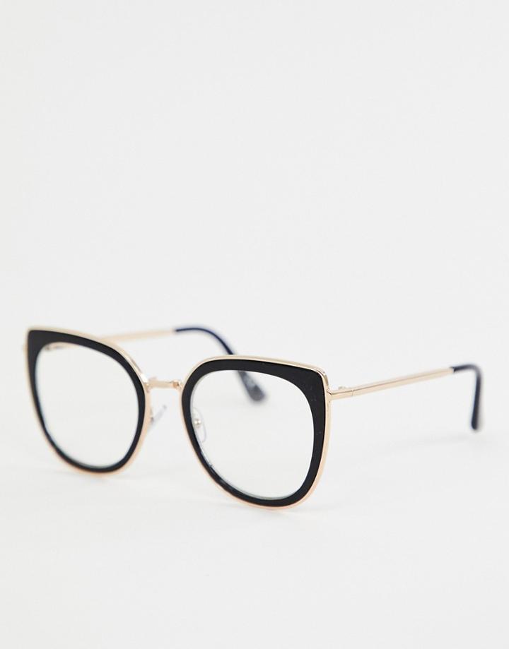 Jeepers Peepers Cat Eye Glasses In Black - Black