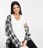 Flounce London Maternity Fitted Stretch T-shirt In White