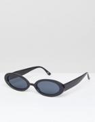 Asos Small Oval Sunglasses - Black