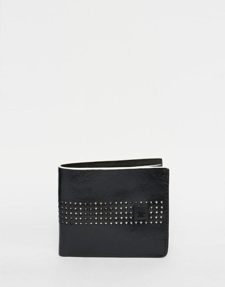 Original Penguin Leather Perf Wallet - Black