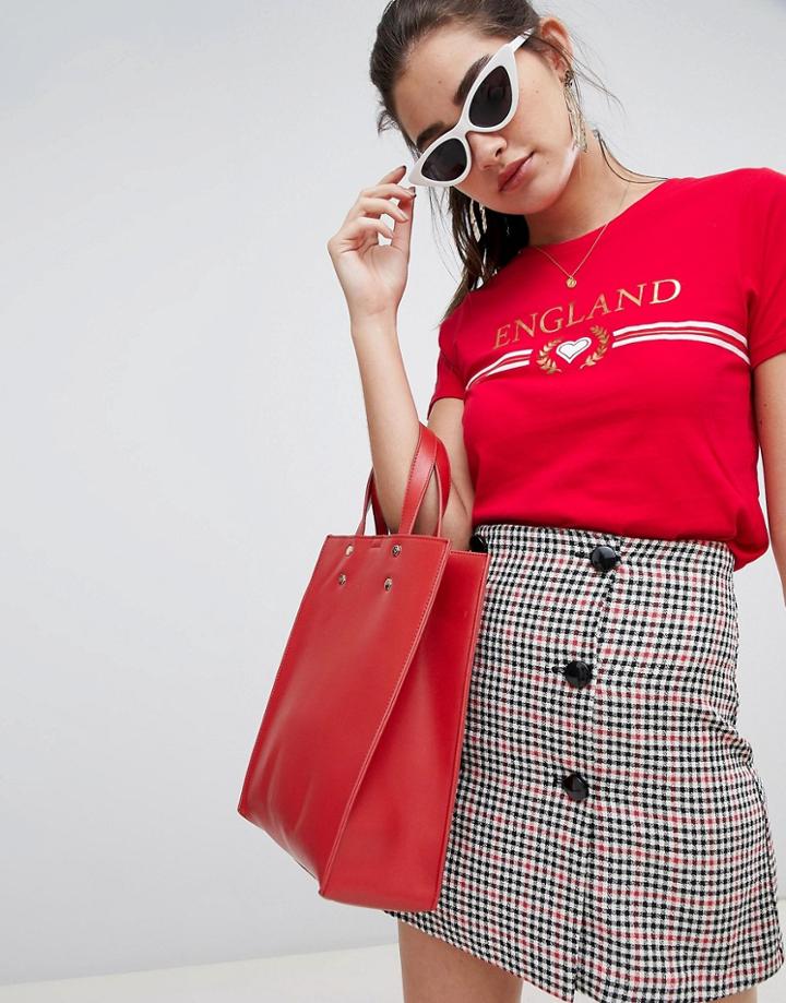 New Look World Cup Logo Tee - Red