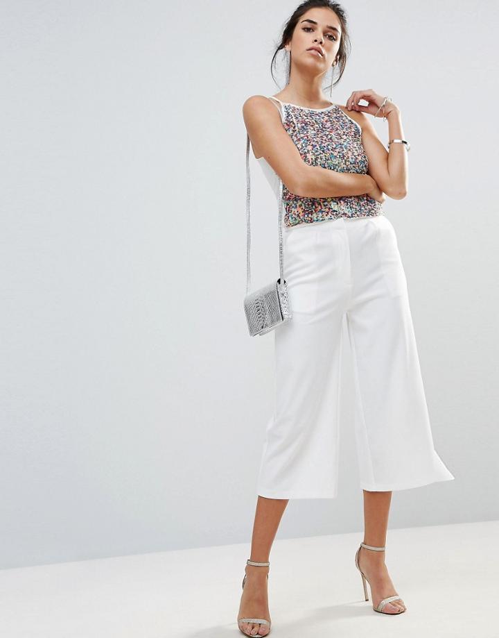 Little Mistress Culotte Pants - Cream
