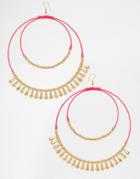 Asos Oversize Hula Earrings - Pink