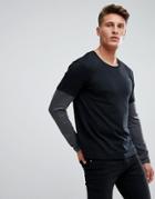 Esprit Long Sleeve T-shirt With Double Sleeve - Black
